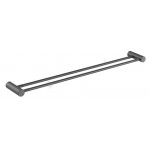 Caddence Series Brushed Gun Metal Grey Double Towel Rail 800mm